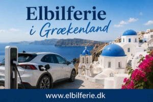 Elbil Ferie i Grækenland med udsigt over den græske natur og ladestander