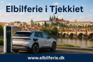 Elbil på ferie i Tjekkiet – opladning ved ladestation under kør-selv-ferie gennem Tjekkiet.